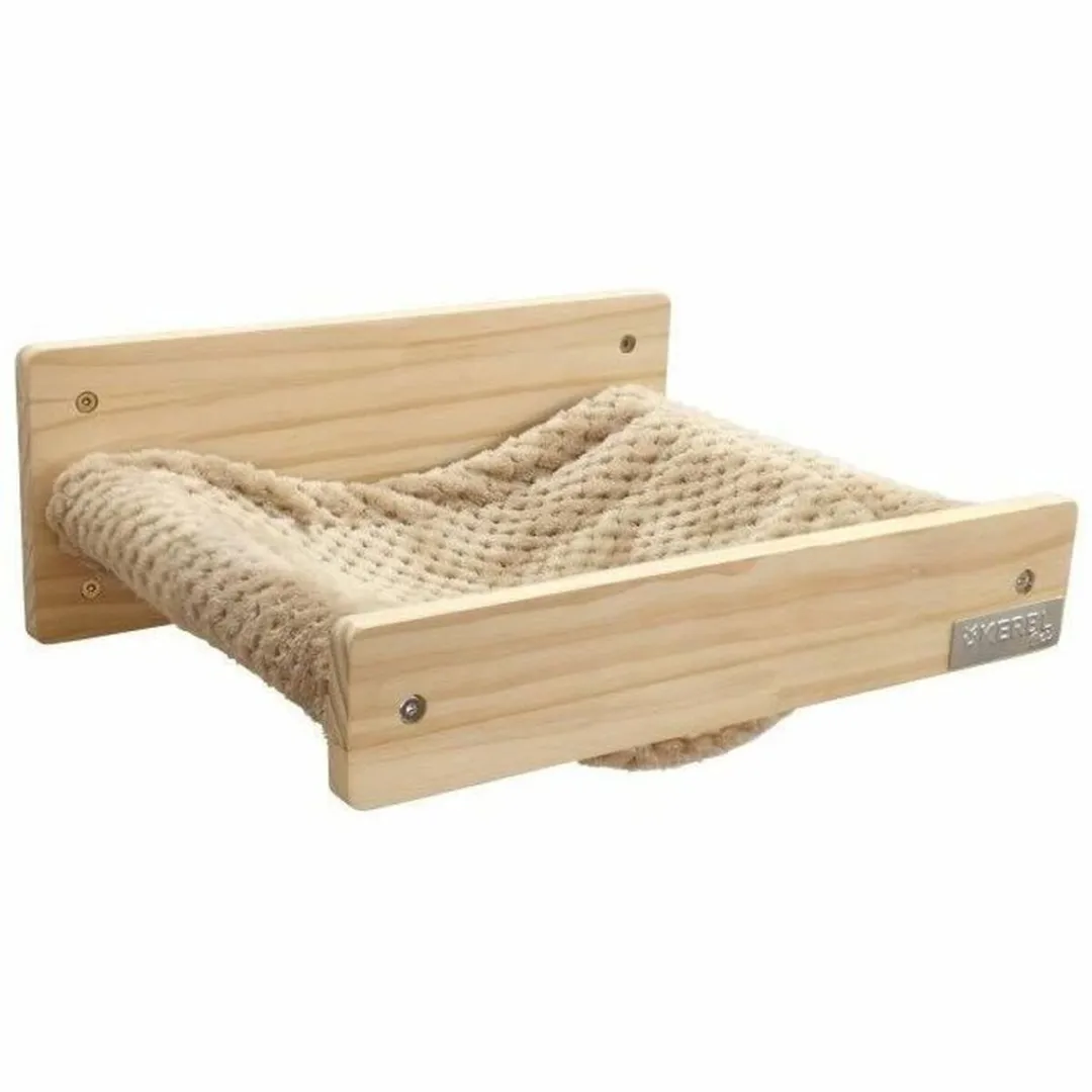 Kerbl Wandhangmat voor Katten 38x33,5cm Massief Hout Beige