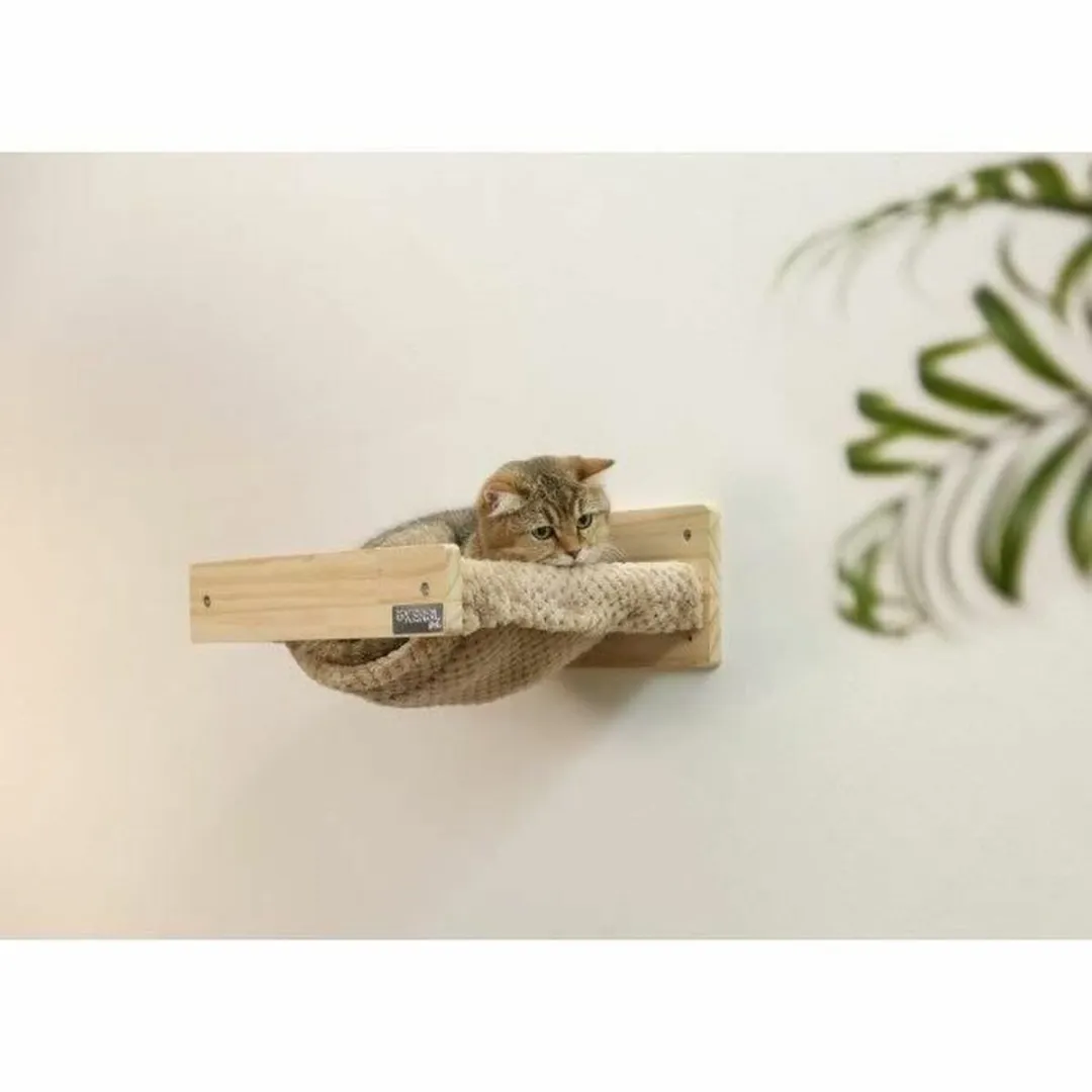 Kerbl Wandhangmat voor Katten 38x33,5cm Massief Hout Beige
