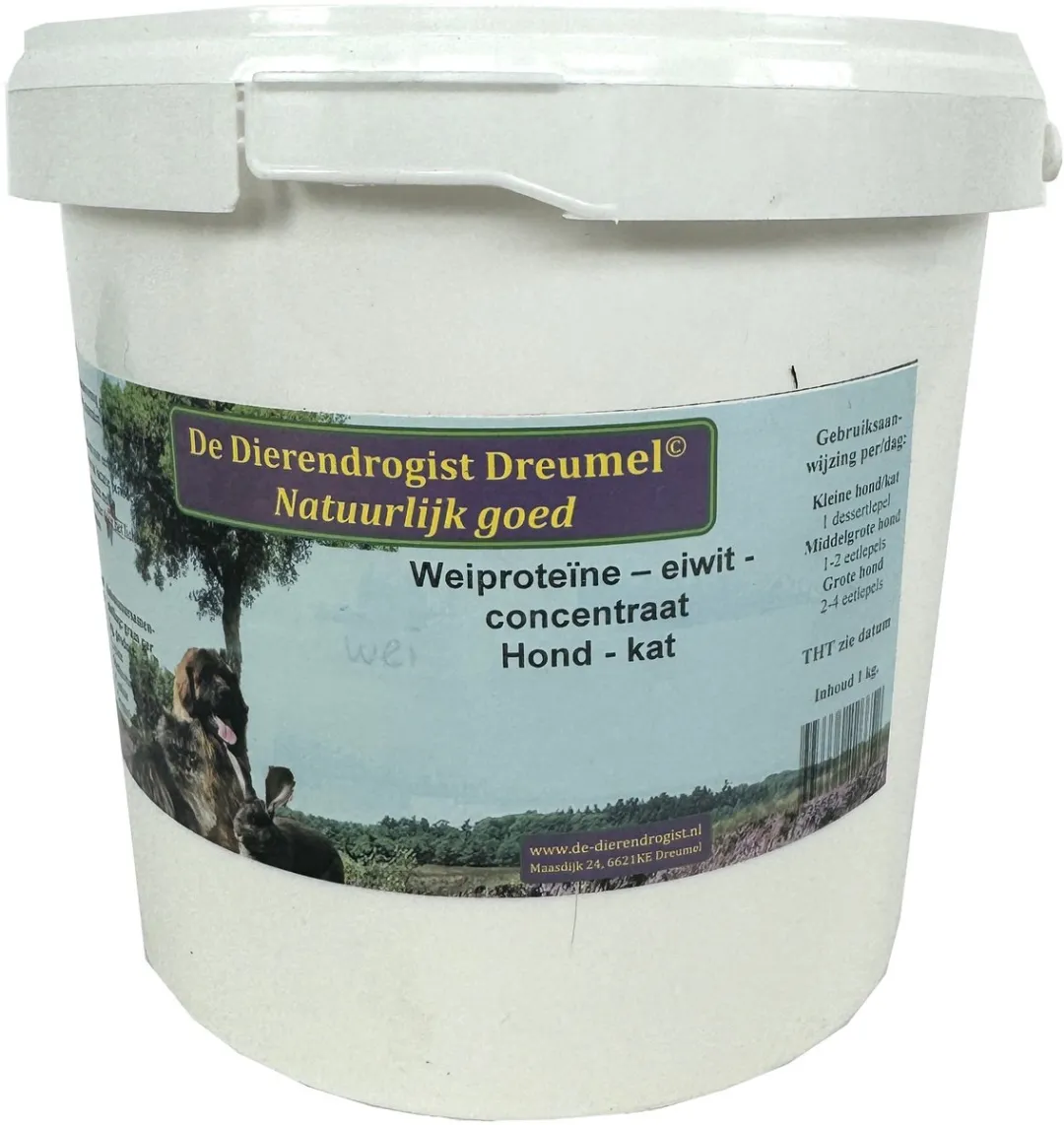 Dierendrogist Wei Proteine Eiwit Concentraat 1kg