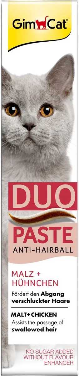 GimCat Anti-Hairball Duo-Pasta Kaas Malt 50g