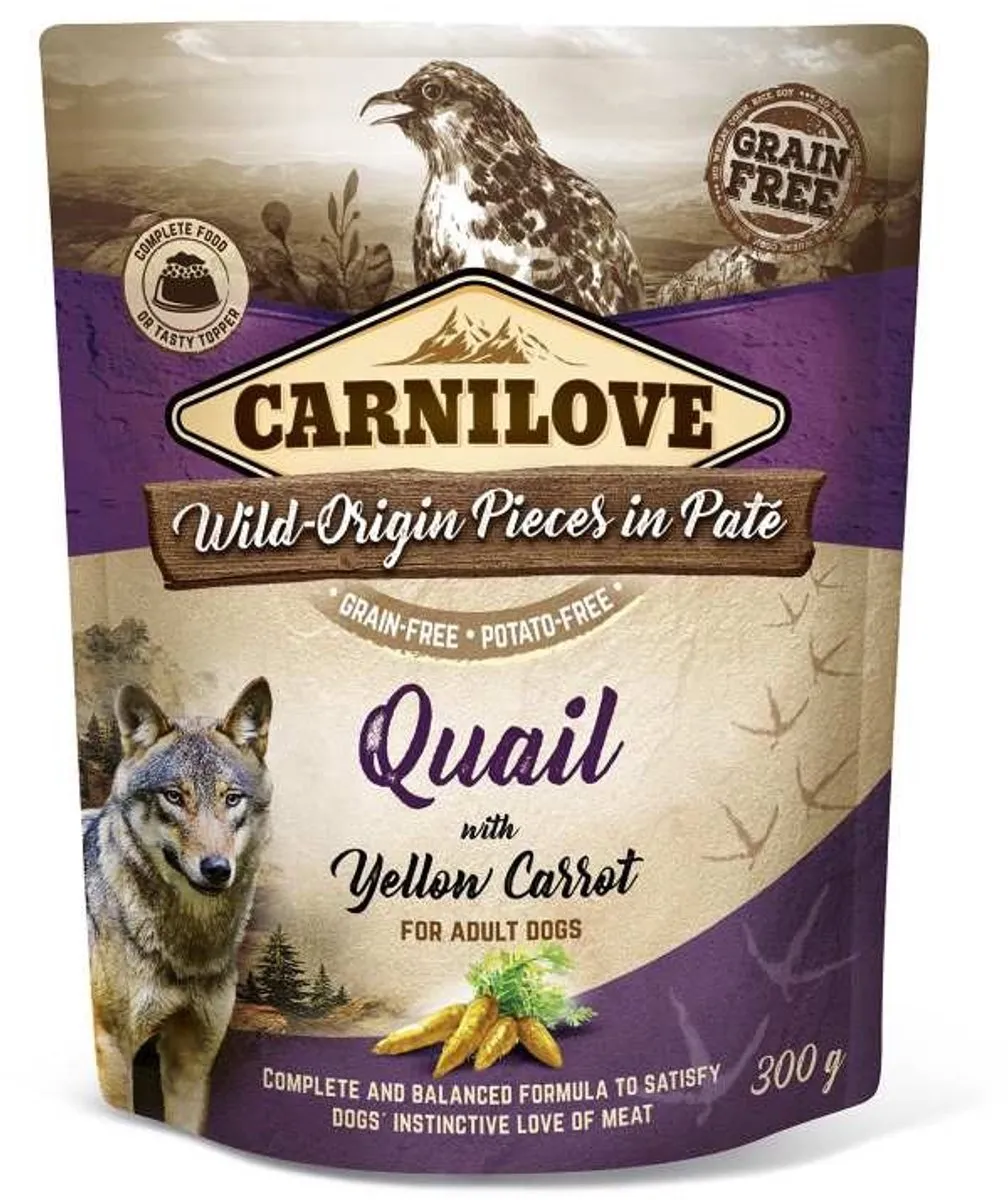 Carnilove Kwartel met Gele Wortel 300g