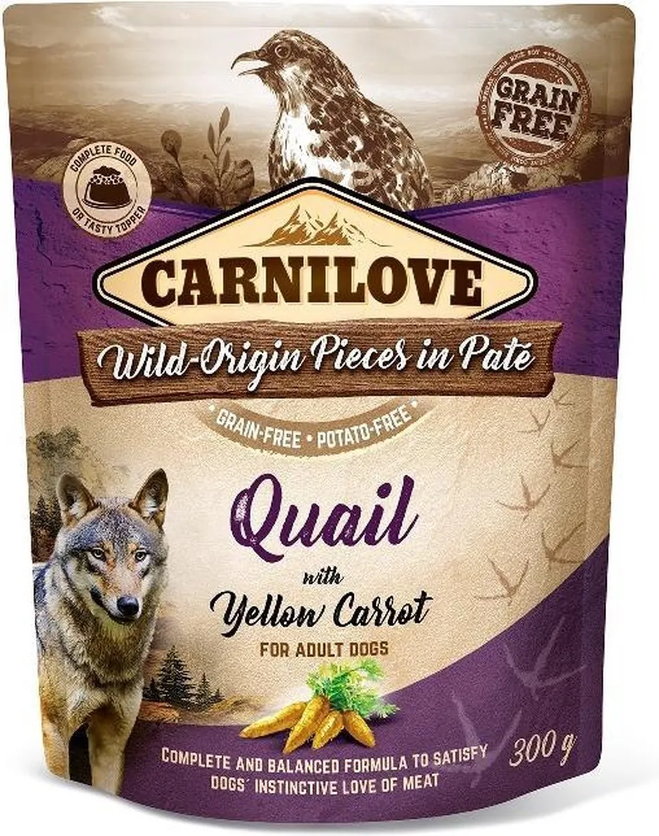 Carnilove Kwartel met Gele Wortel 300g