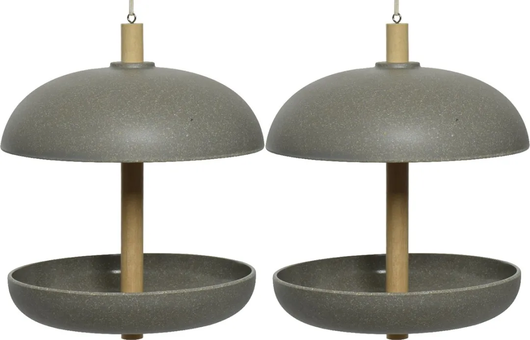 Decoris Vogelfodersilo Bamboe Antracietgrijs 21x25cm