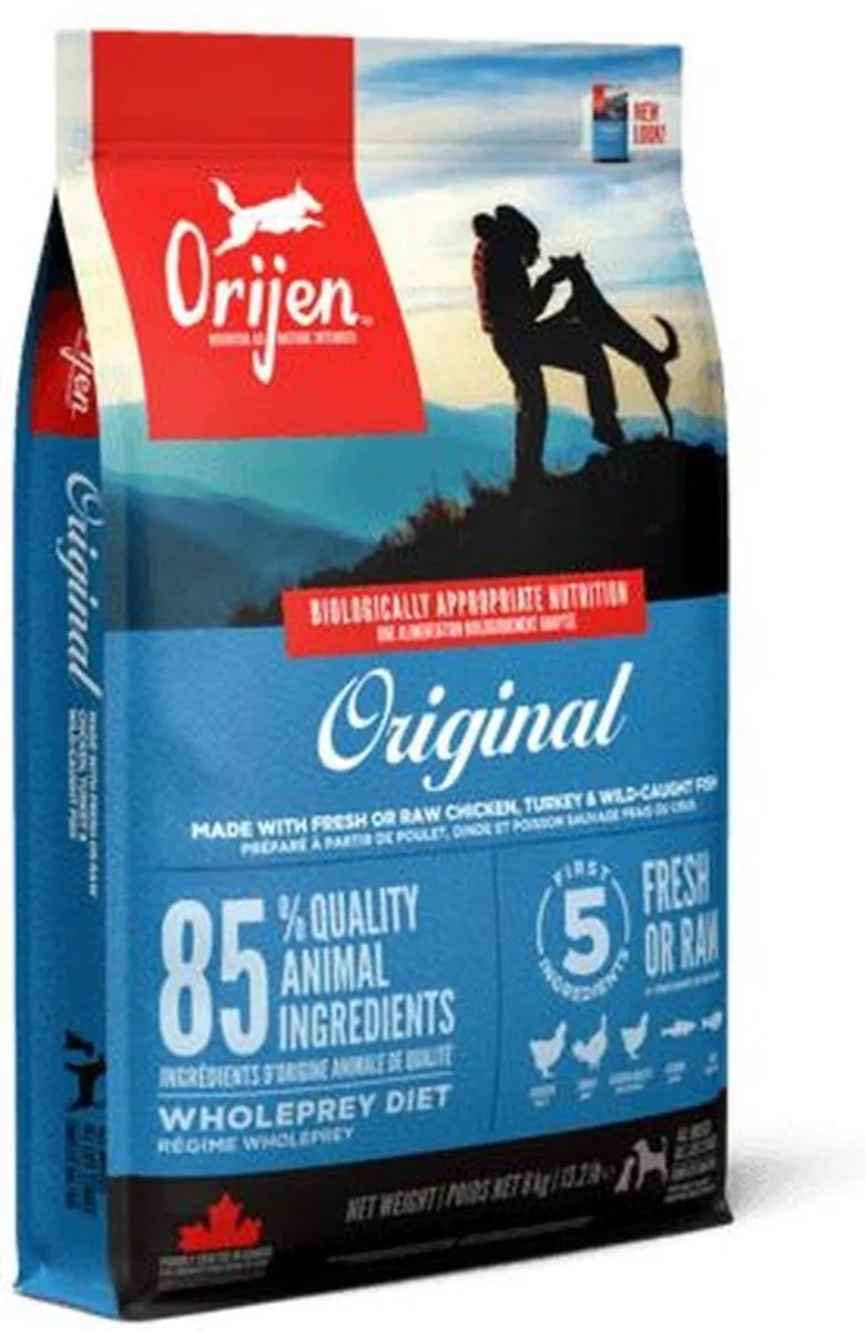 Orijen Whole Prey Original Kip & Kalkoen Hondenvoer 11.4kg