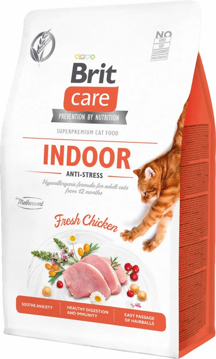Brit Care Indoor Anti-Stress Kattenvoer 7kg