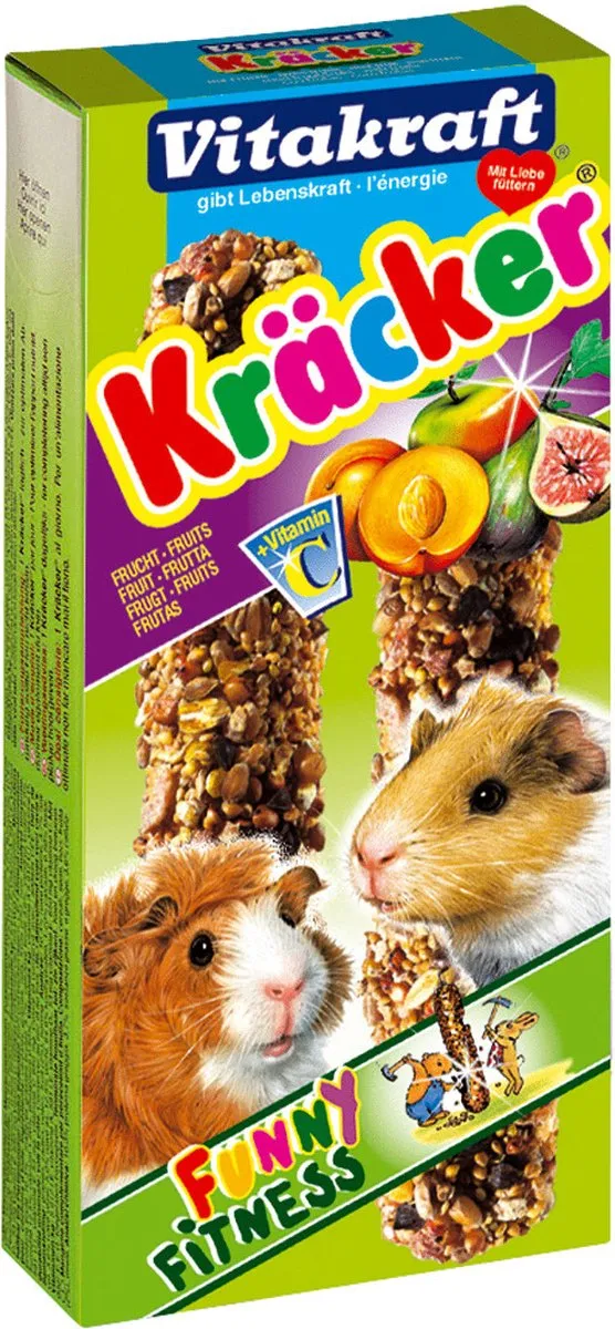 Vitakraft Kräcker Cavia Fruit & Flakes - 2 Stuks