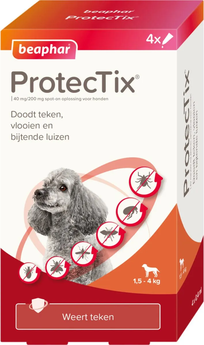 Beaphar ProtecTix Hond Anti Vlo & Teek 1,5-4 kg