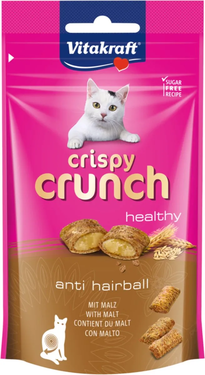 Vitakraft Crispy Crunch Anti Haarbal Kattensnack 60g