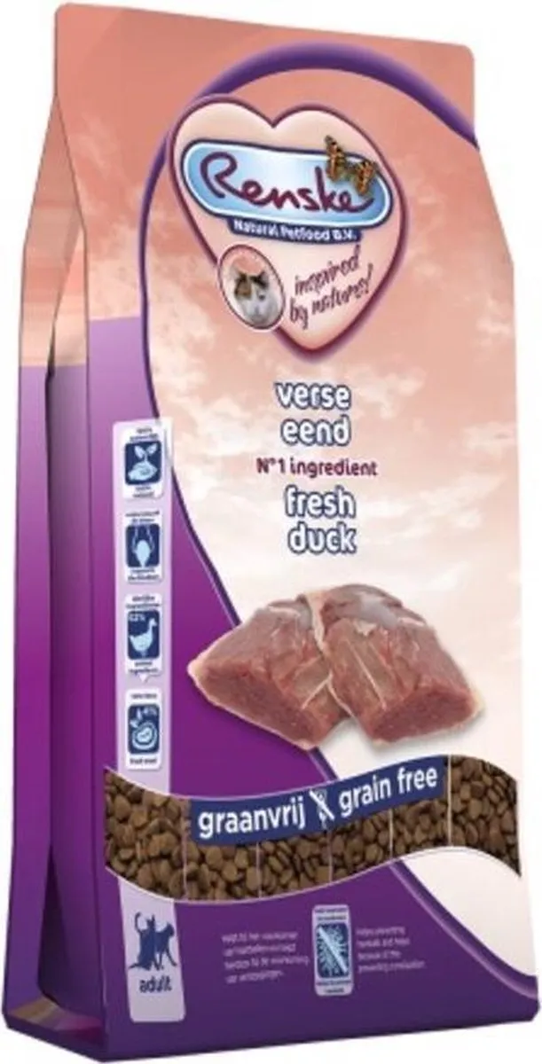 Renske Kat Adult Verse Eend Kattenvoer 400g