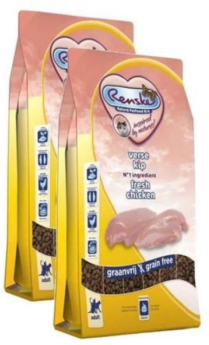 Renske Kat Adult Verse Kip Kattenvoer - 2x6kg