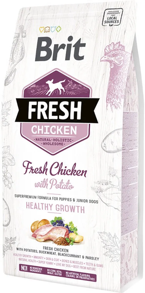 Brit Fresh Chicken & Potato Puppy Healthy Growth 12kg