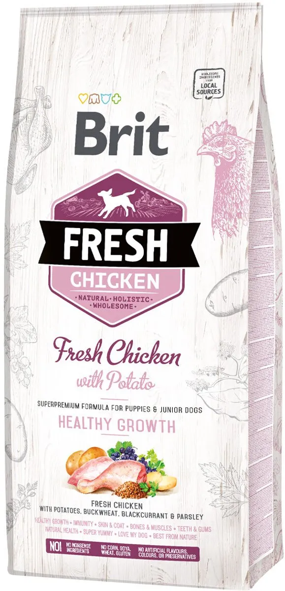 Brit Fresh Chicken & Potato Puppy Healthy Growth 12kg
