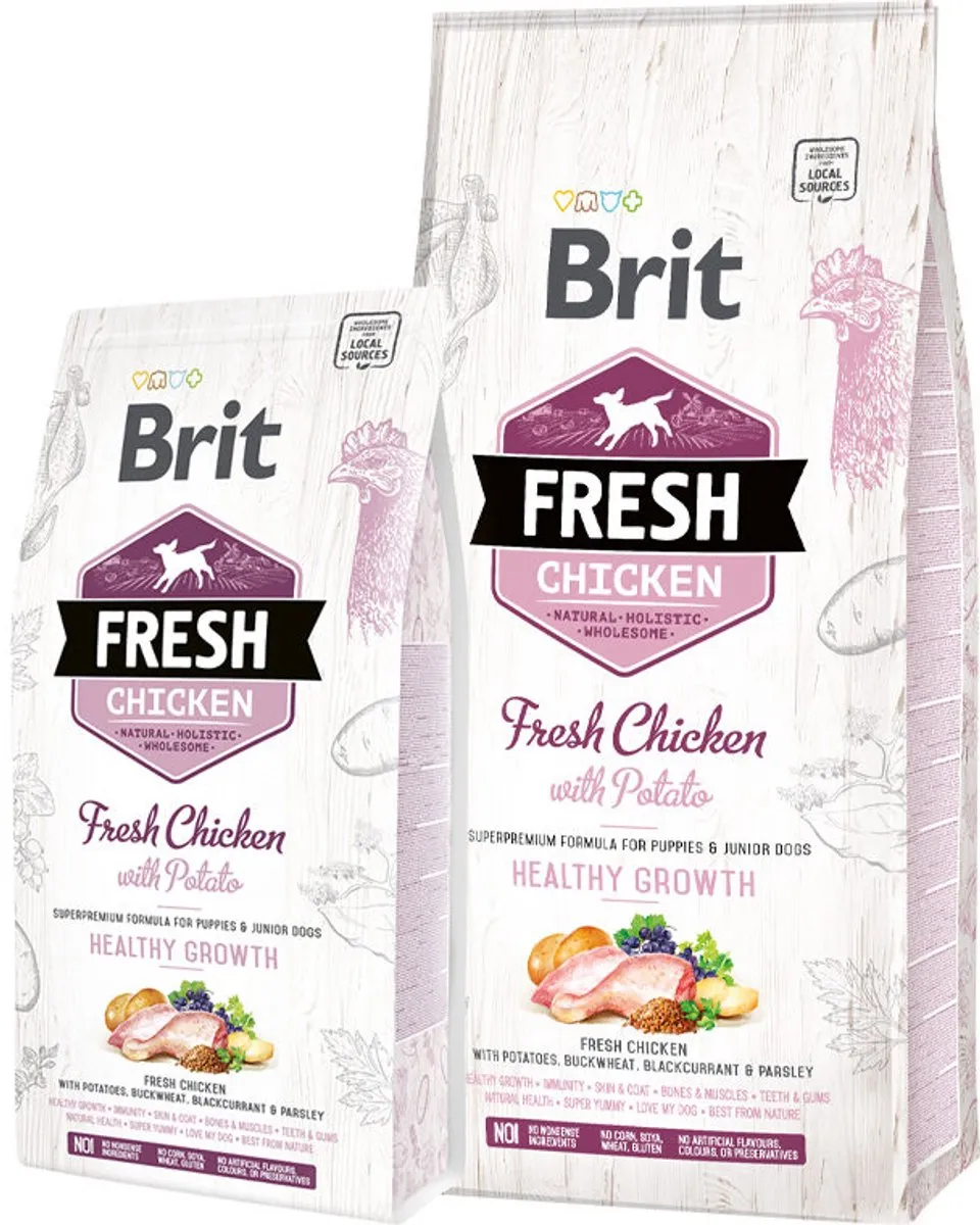 Brit Fresh Chicken & Potato Puppy Healthy Growth 12kg