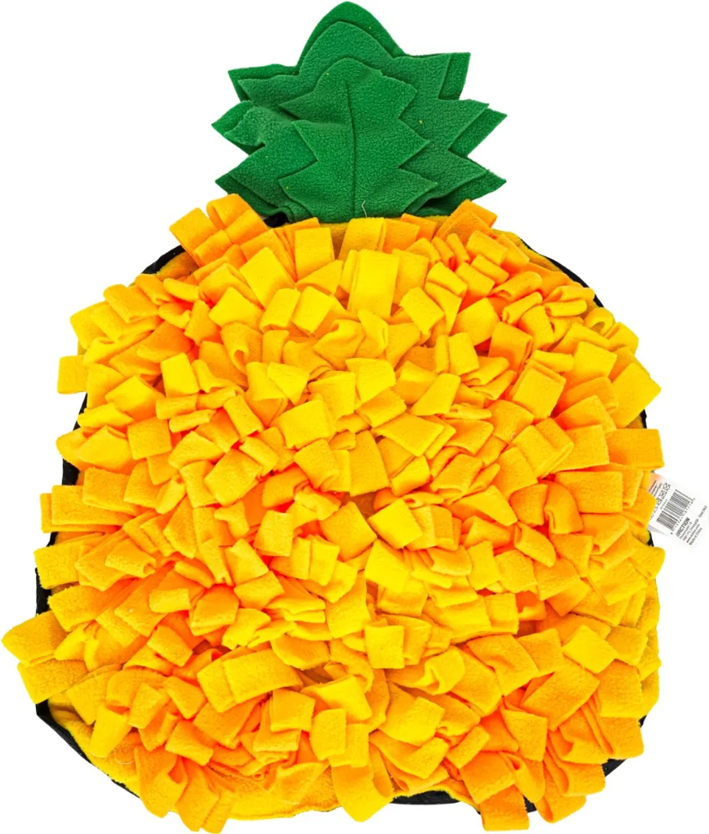 Dog Toy Snuffelmat voor Honden – 61 x 38 cm – Interactieve Voerpuzzel – Gele Snuffelmat – 100% Polyester