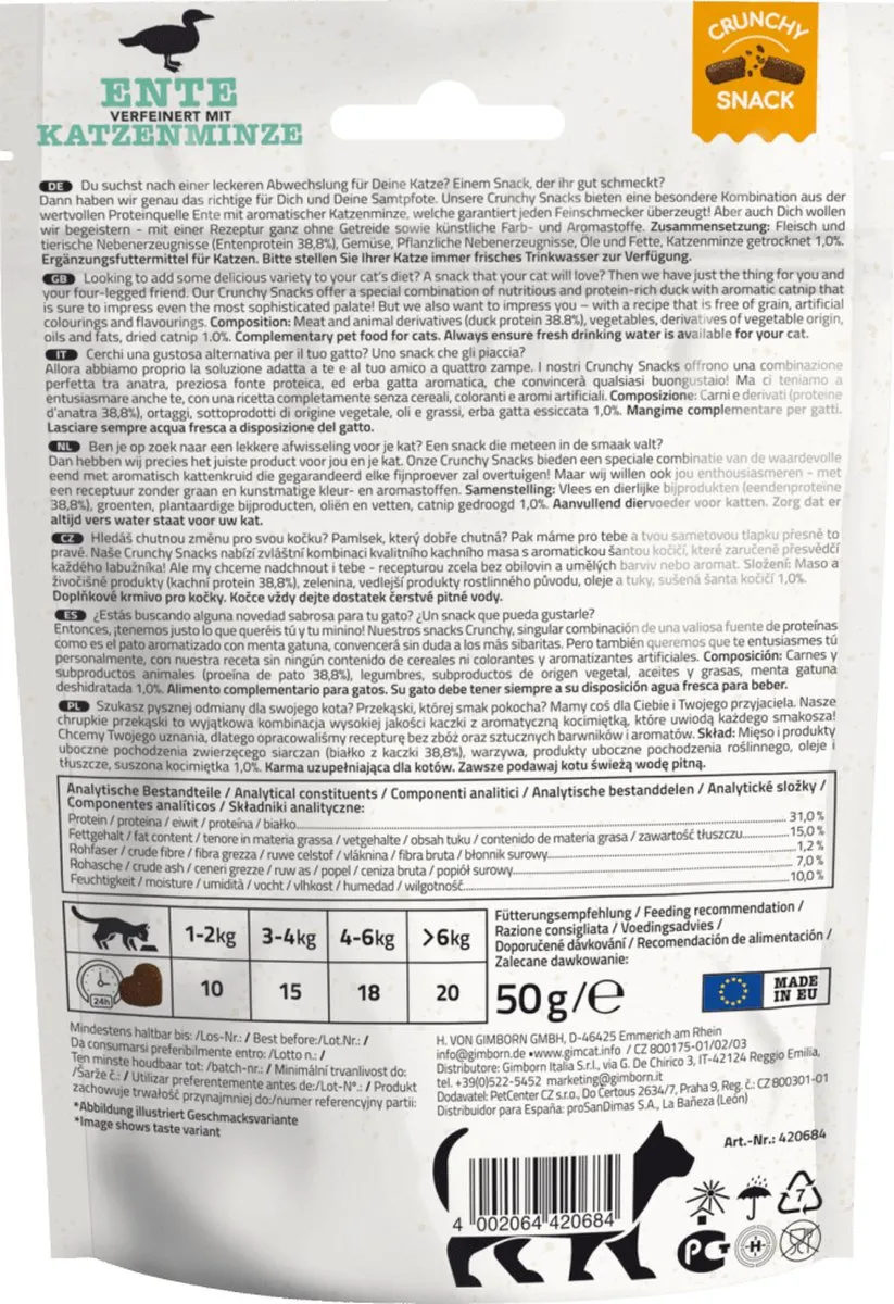 GimCat Kattensnack Crunchy Eend 50g