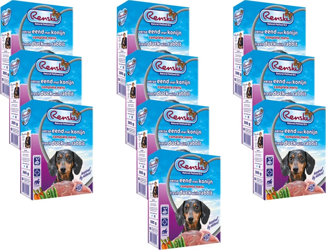 Renske Honden Natvoer Eend/Konijn 10x395g - afbeelding 6 van 6