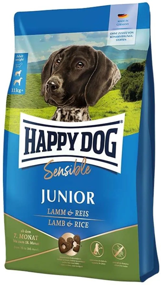 Happy Dog Sensible Junior Lam Rijst 10kg