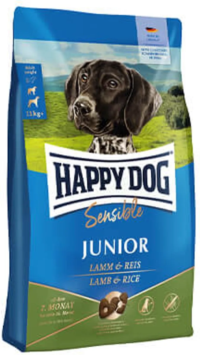Happy Dog Sensible Junior Lam Rijst 10kg
