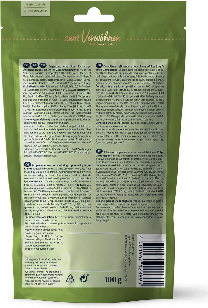 Happy Dog Snack Nieuw-Zeeland MINI Lam 100g
