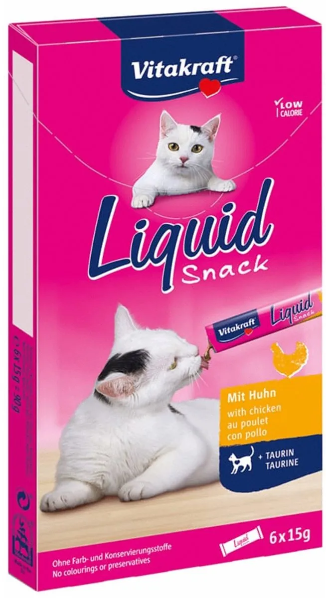 Vitakraft Liquid Snack Kip Kattensnack - 6 Stuks