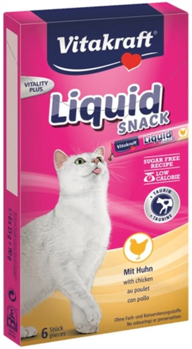 Vitakraft Liquid Snack Kip Kattensnack - 6 Stuks