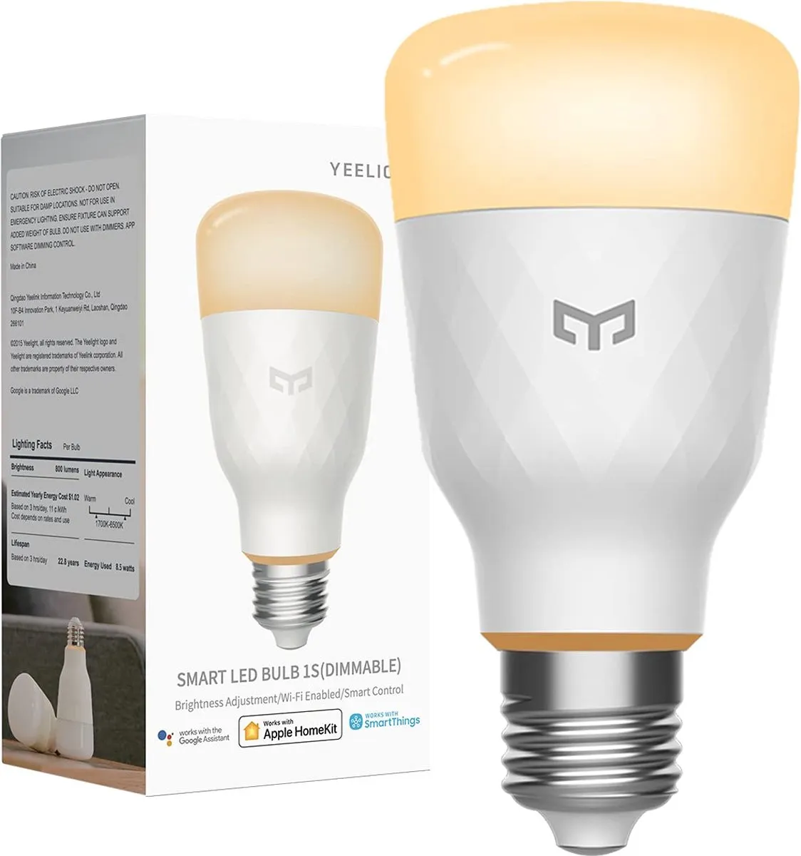 Xiaomi Yeelight Smart LED Bulb 1S - Mat - 8.5W