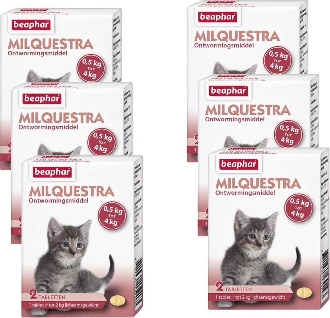 Beaphar Milquestra Kitten Ontwormtabletten 6x2