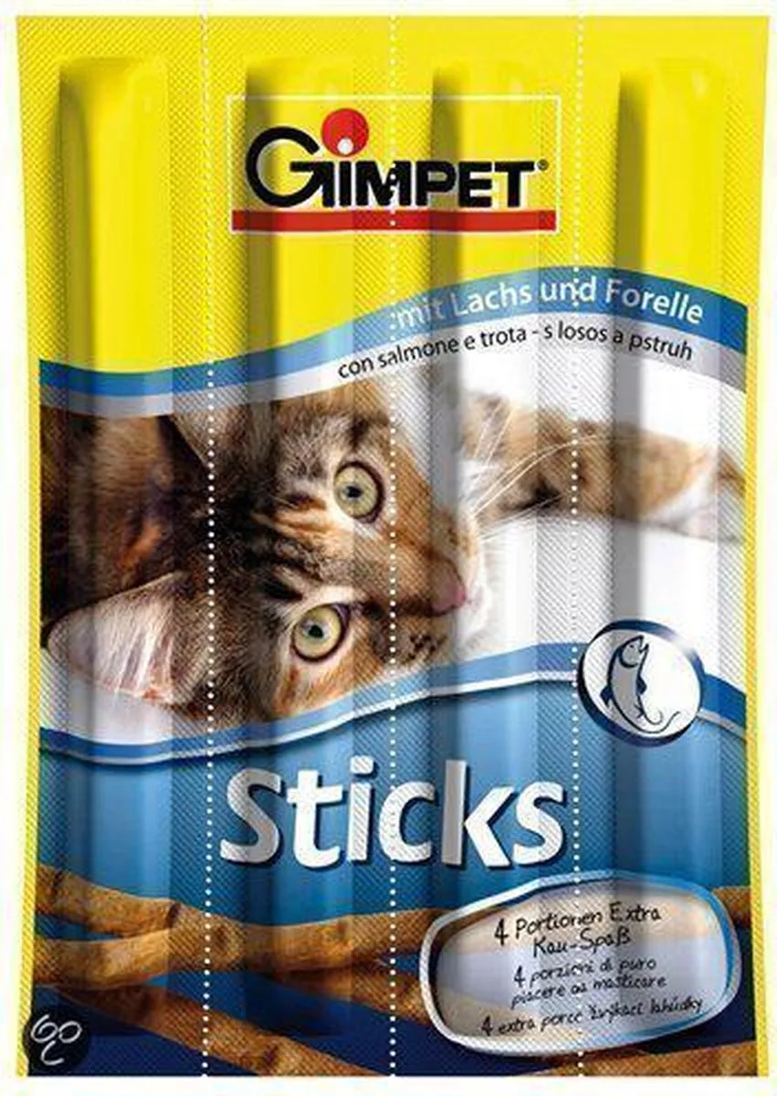 GimCat Gimpet Sticks Zalm/Forel - 96 Stuks