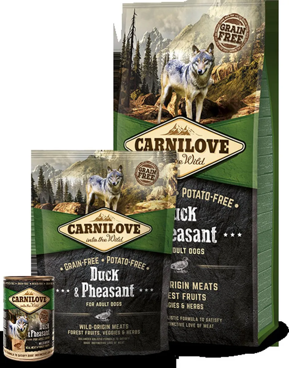 Carnilove Duck & Pheasant Hondenvoer Graanvrij 70% Vlees - 1 Stuk