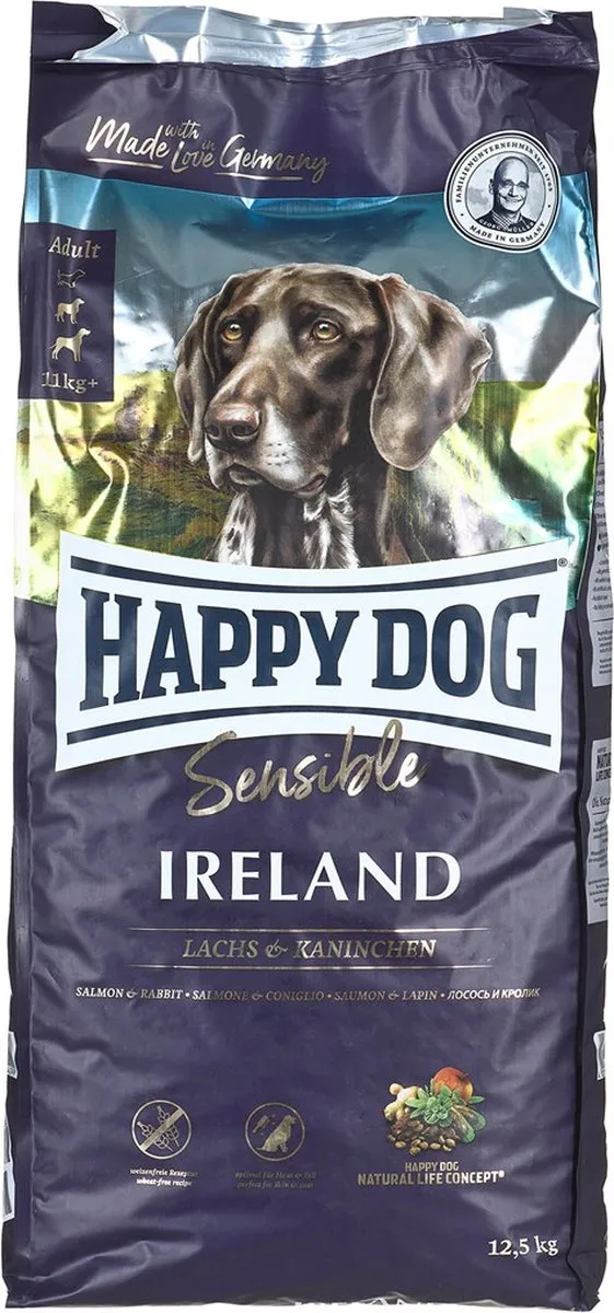 Happy Dog Supreme Sensible Ireland Adult Salmon & Rabbit 12,5kg