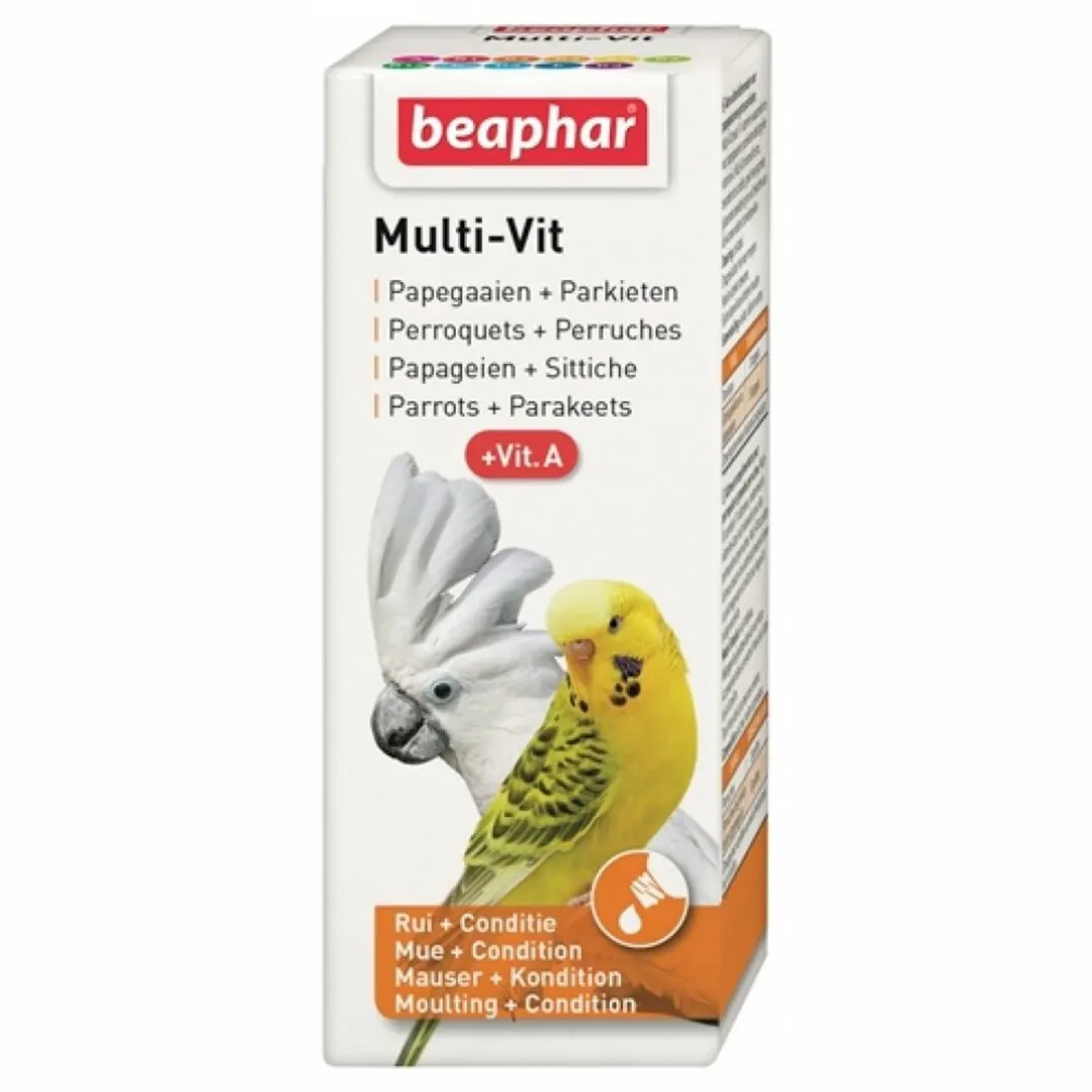 Beaphar Multi-Vitamine Papegaaien 6x50ml