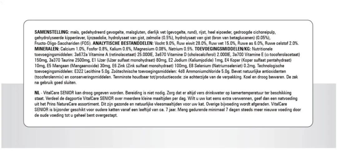 Prins VitalCare Senior 400g - afbeelding 6 van 6