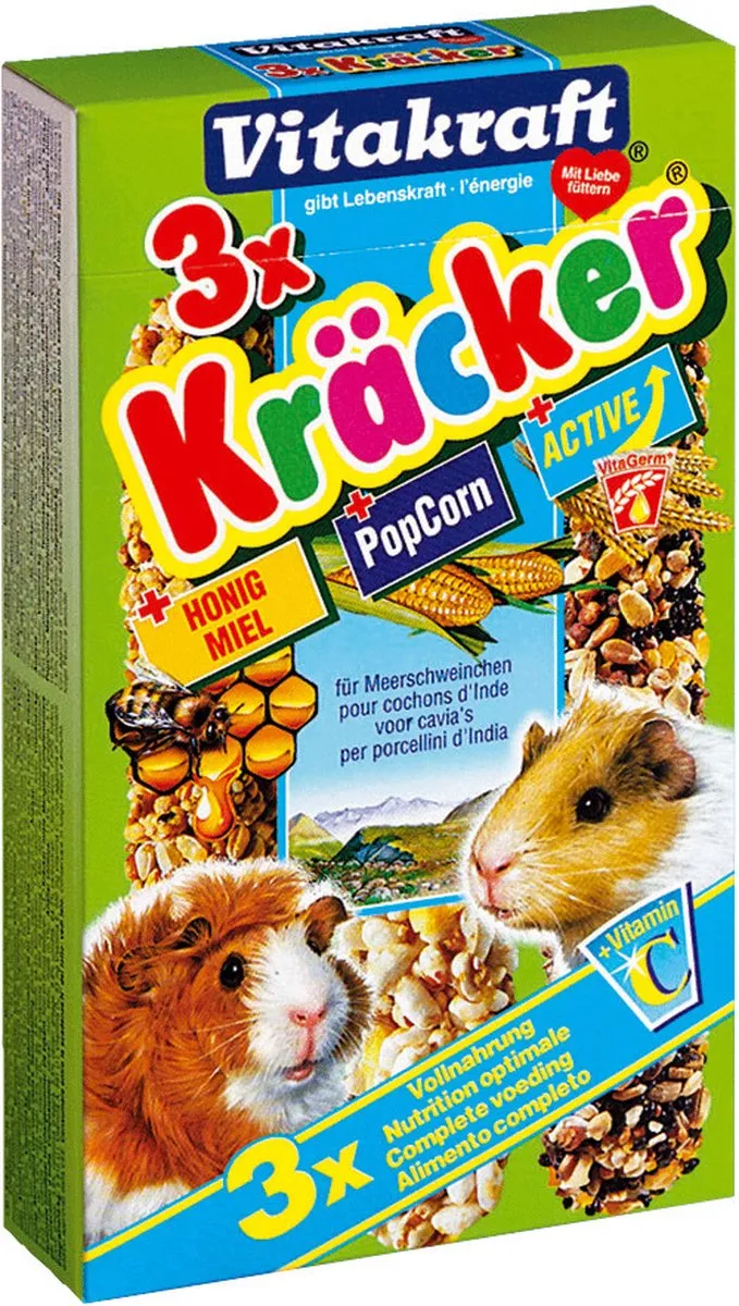 Vitakraft Cavia Kracker 3in1 Honing Popcorn Active