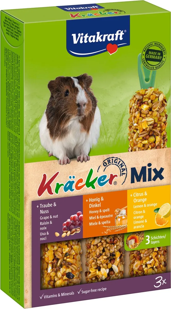 Vitakraft Cavia Kracker 3in1 Honing Popcorn Active