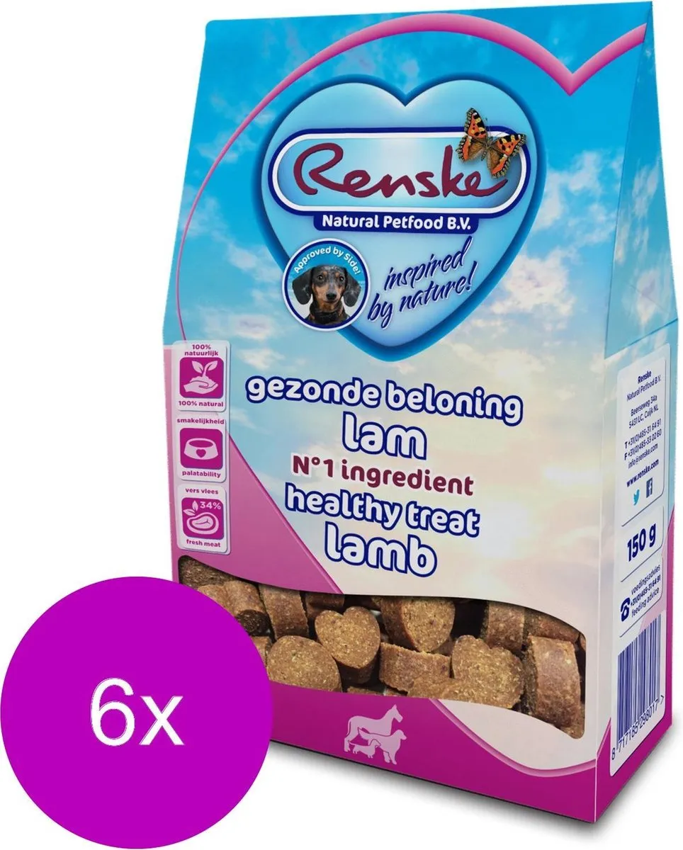 Renske Gezonde Beloning Hartjes Lam 150g