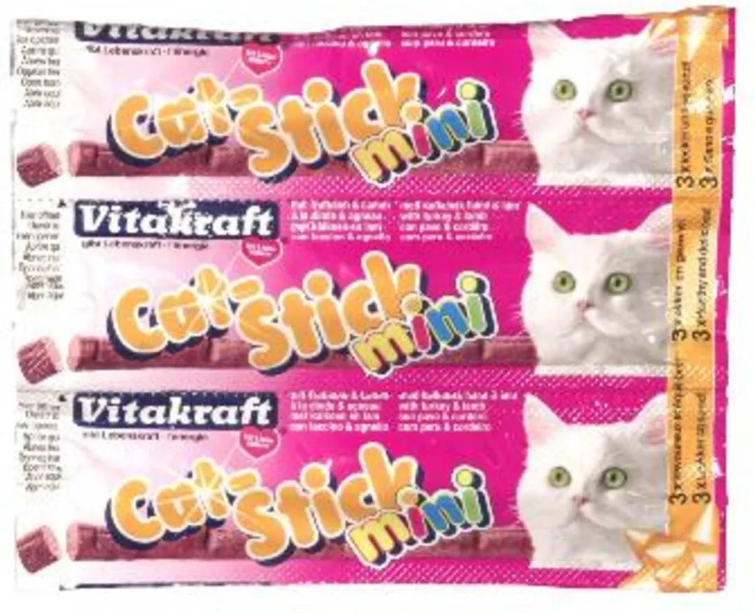 Vitakraft Cat Stick Adult Kalkoen & Lam - 3 Sticks