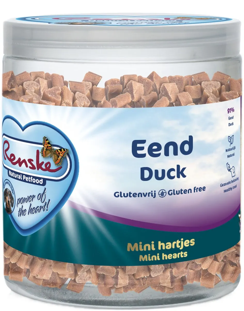 Renske Gezonde Beloning Mini Hartjes Eend 300g