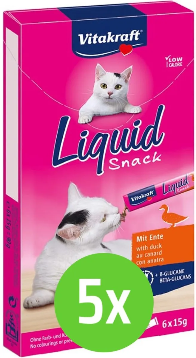 Vitakraft Cat Liquid Snack Eend & B-Glucaan