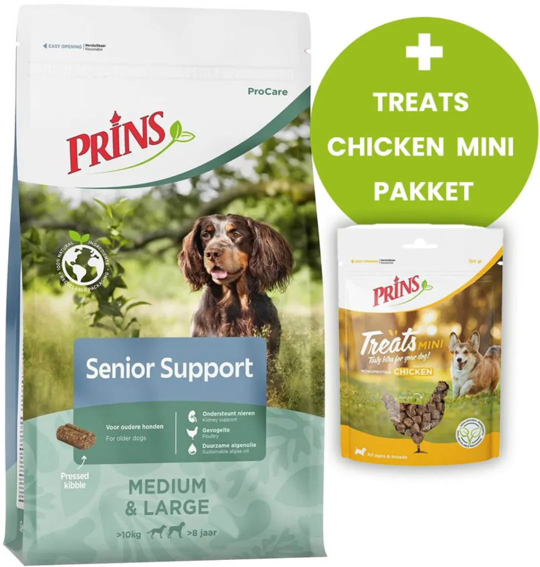 Prins ProCare Senior Support Hondenvoer Treats Chicken Mini