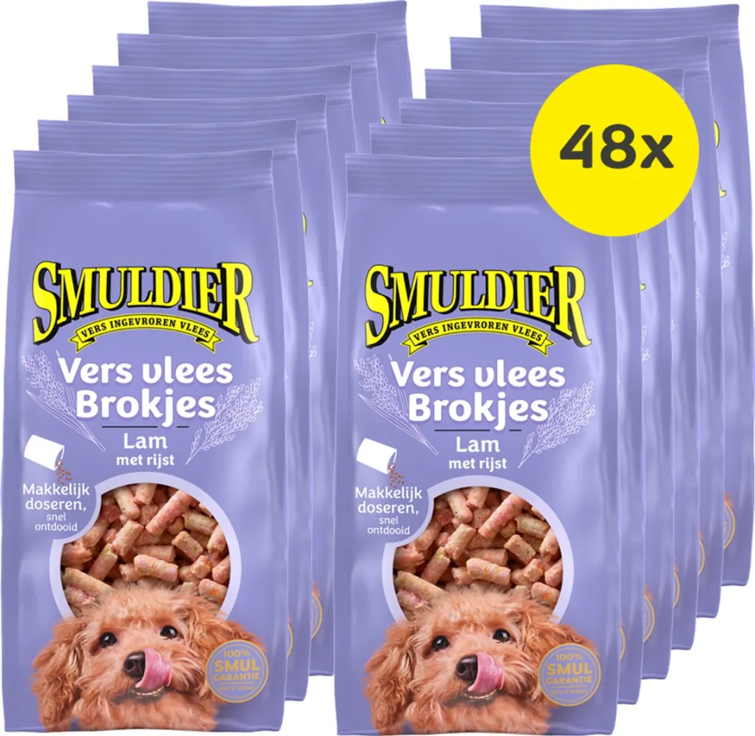 Smuldier Vers Vlees Brokjes Lam met Rijst - 48 Stuks