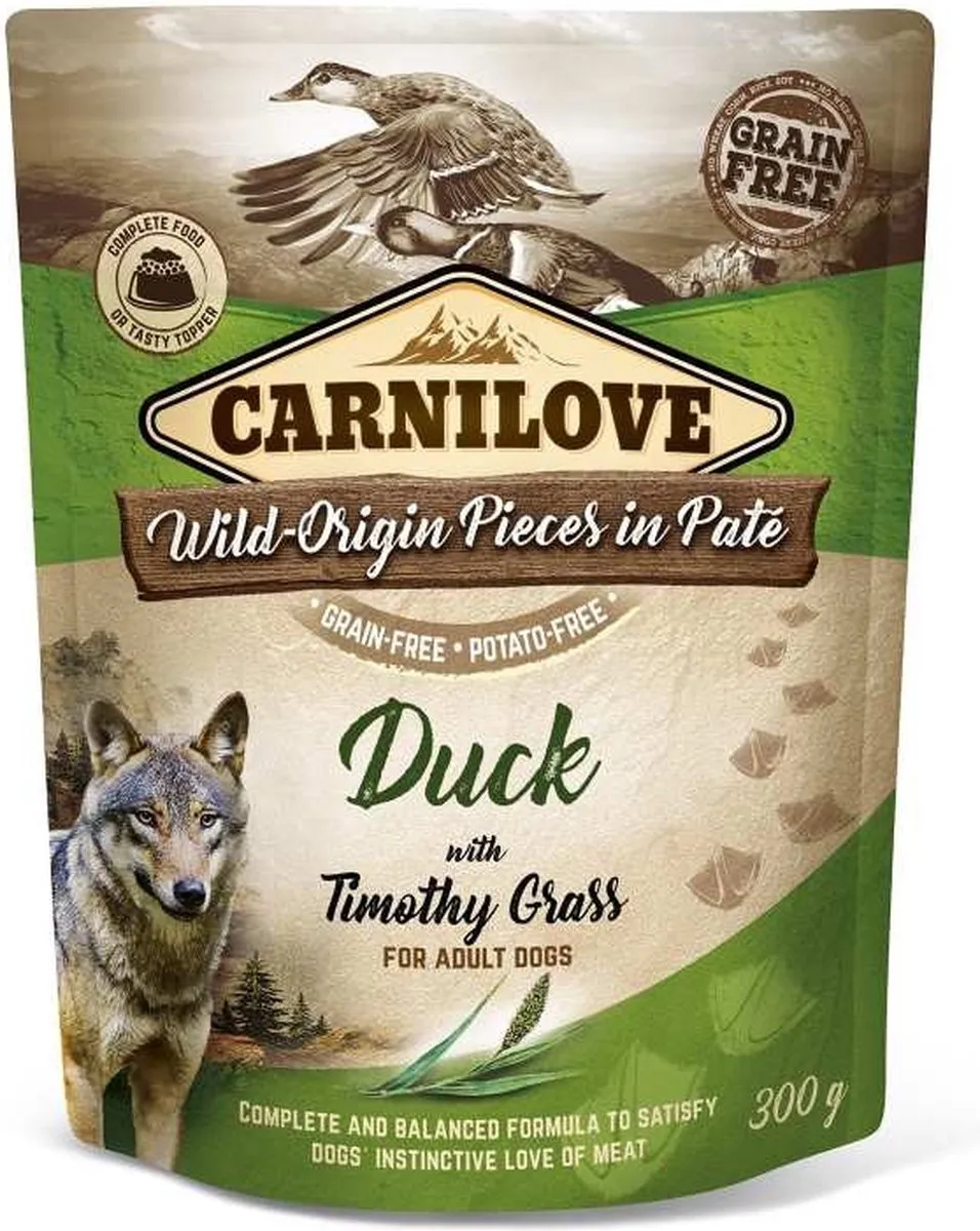 Carnilove Dog Pouch Eend/Timothy Gras