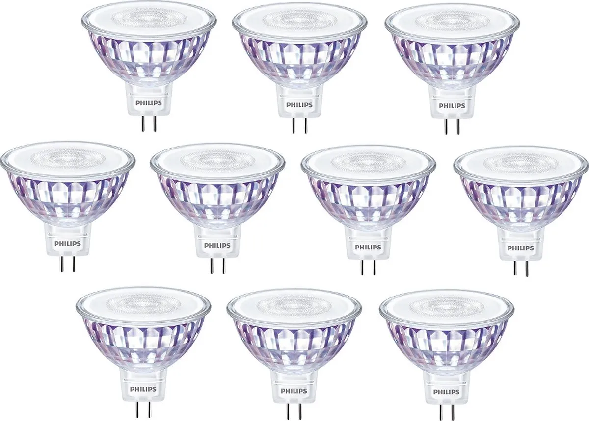 10 stuks | Philips LED MR16 5.8W/827-822 36º 345lm GU5.3 DimTone Ø5cm | GU5.3 | Extra Warm Wit | 5.8 watt | 25.000 Branduren
