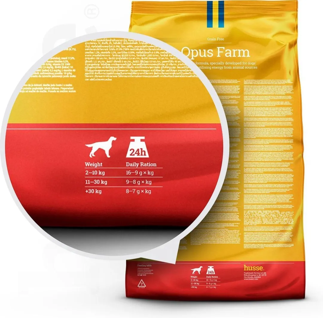 Husse Opus Farm Graanvrij Hondenvoer Kip & Aardappel - 5x100g