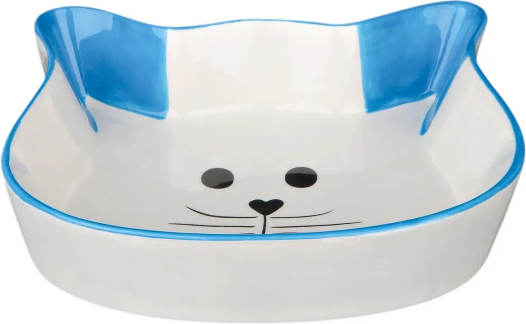 Trixie Kattenbak Voer- en Waterbak Keramiek - 15cm - Wit - afbeelding 3 van 4
