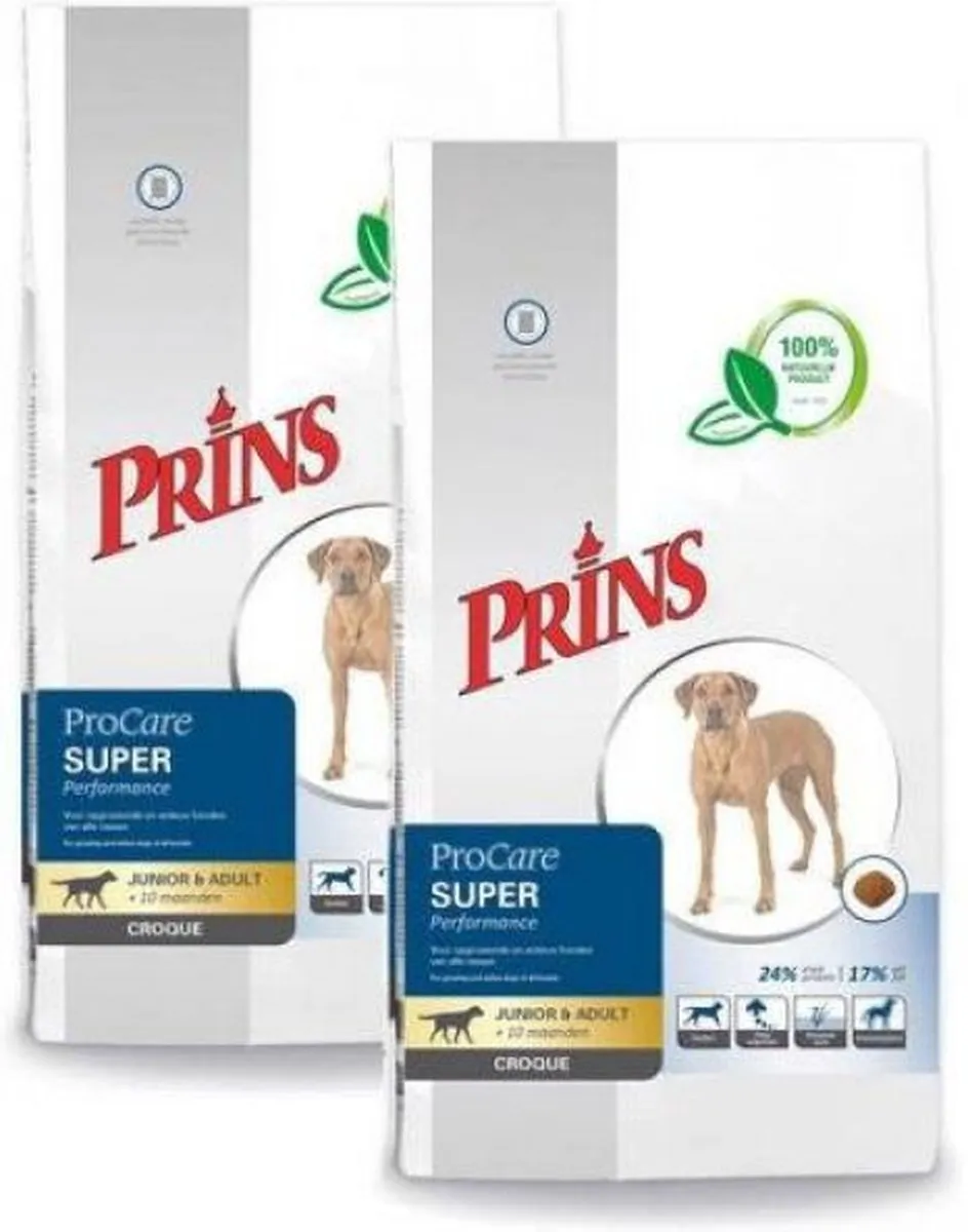 Prins Procare Super Performance Hondenvoer Gevogelte & Vlees - 2x10kg