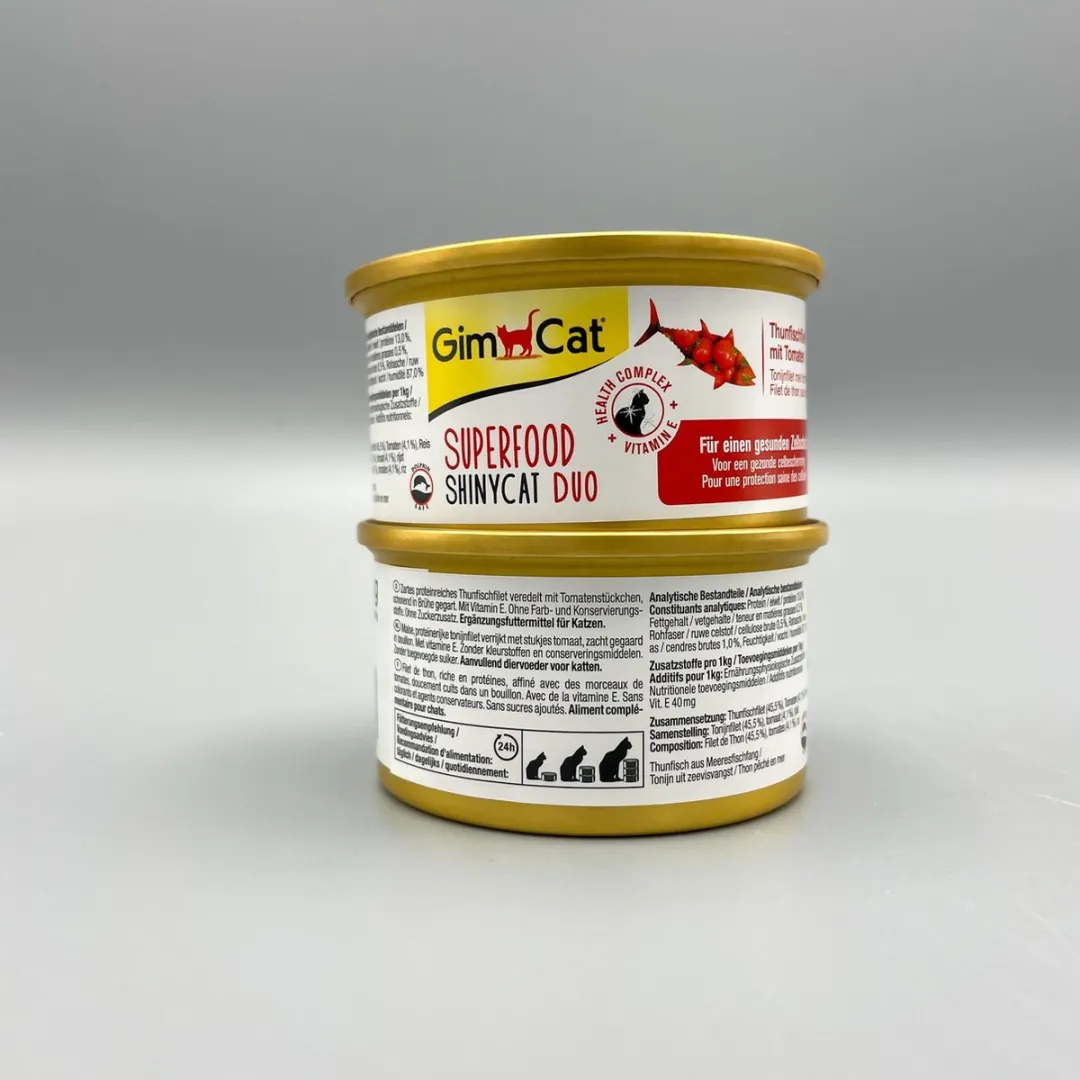 GimCat Superfood Shinycat Duo 70g - 24 Stuks