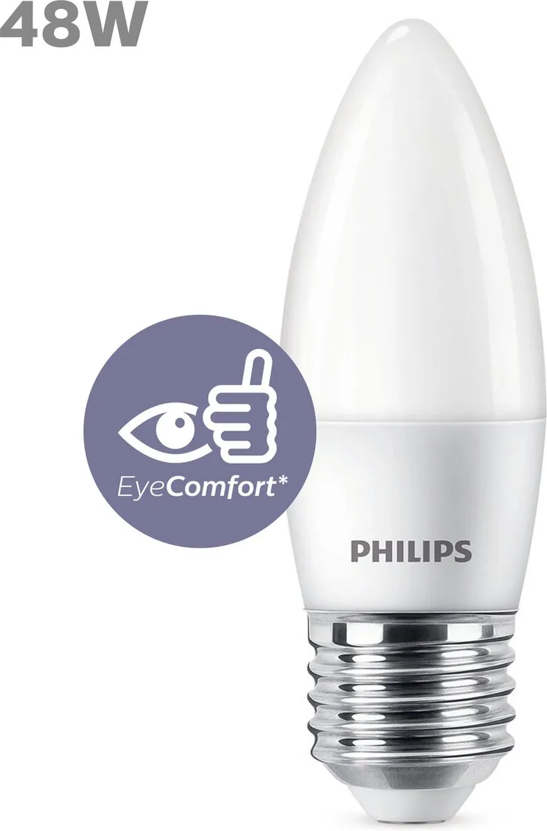 Philips Kaarslamp Kogellamp 6.5W Warm Wit - Ø35cm