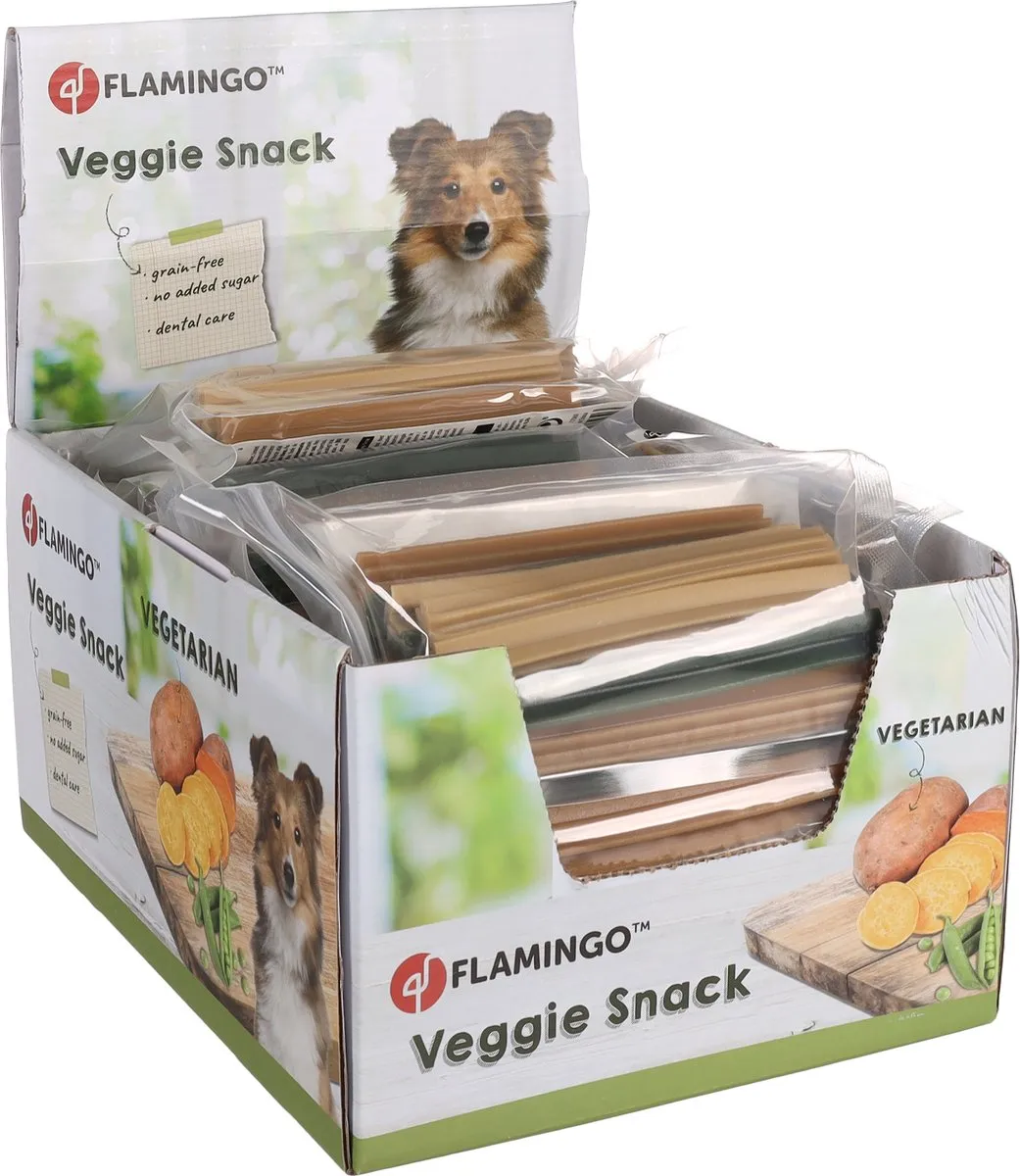 Flamingo Veggie Staaf Mix Honden 150g - 12 Stuks