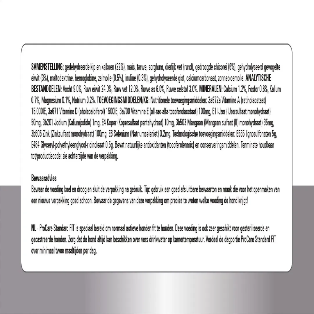 Prins Procare Standaard-Fit 20kg