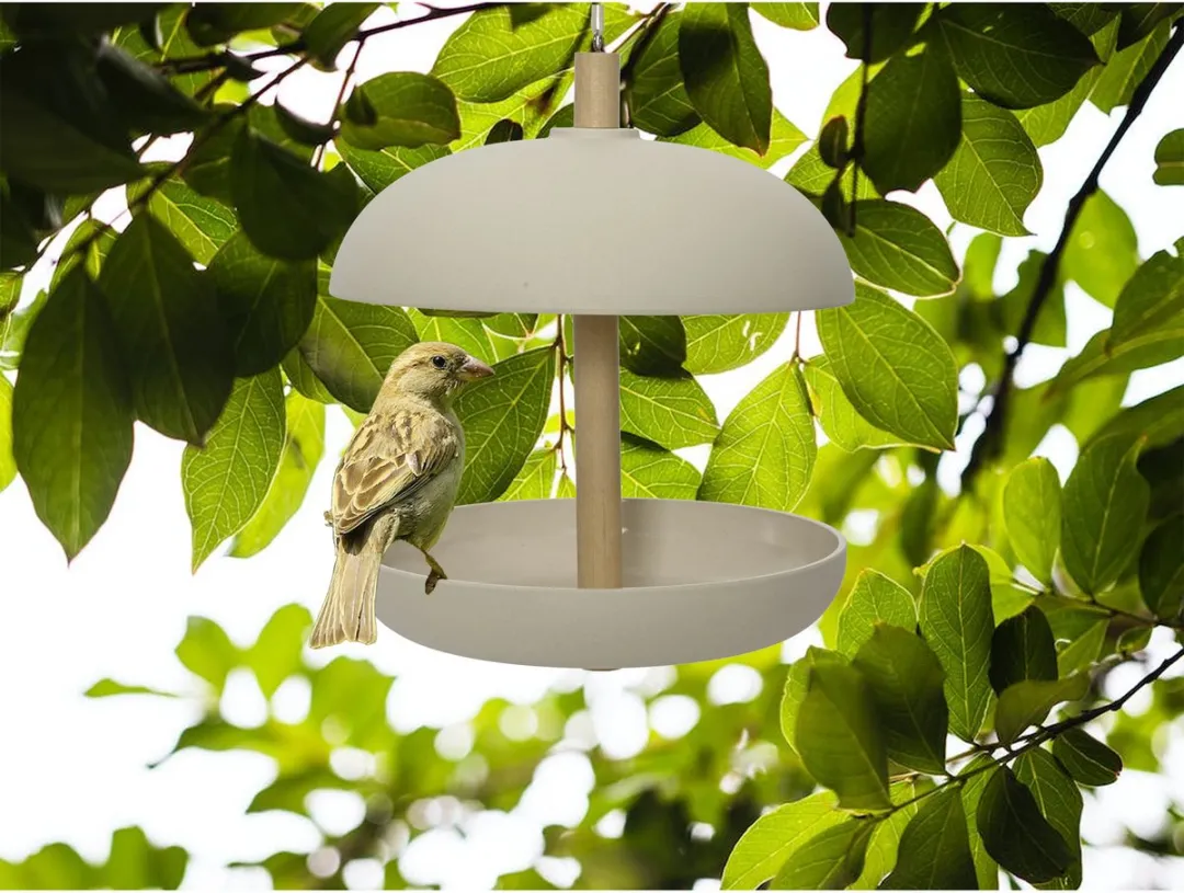Decoris Vogel Voedersilo Hangend - Beige - 21x25cm
